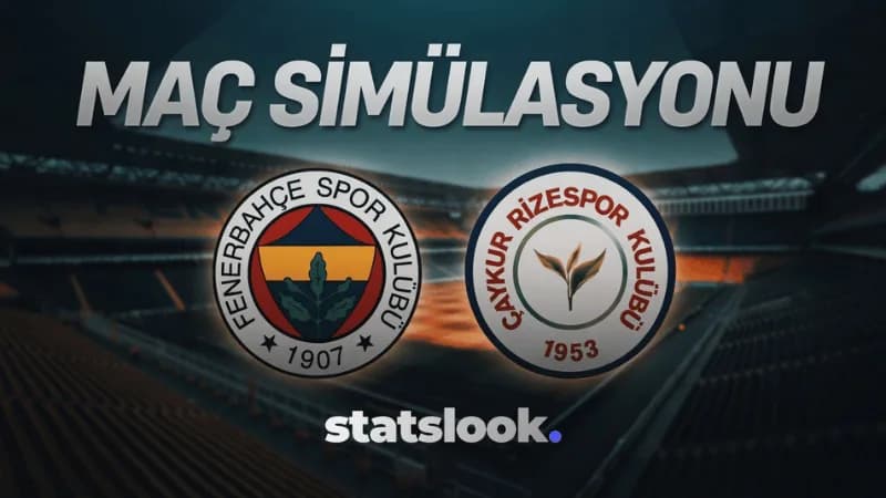 Fenerbahçe – Rizespor Simülasyonu: Model, Kontrol ve Üretimde Net Fark Gösteriyor